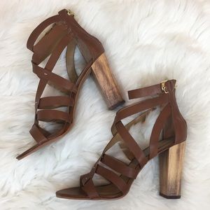 Dolce Vita strappy heeled sandals in brown